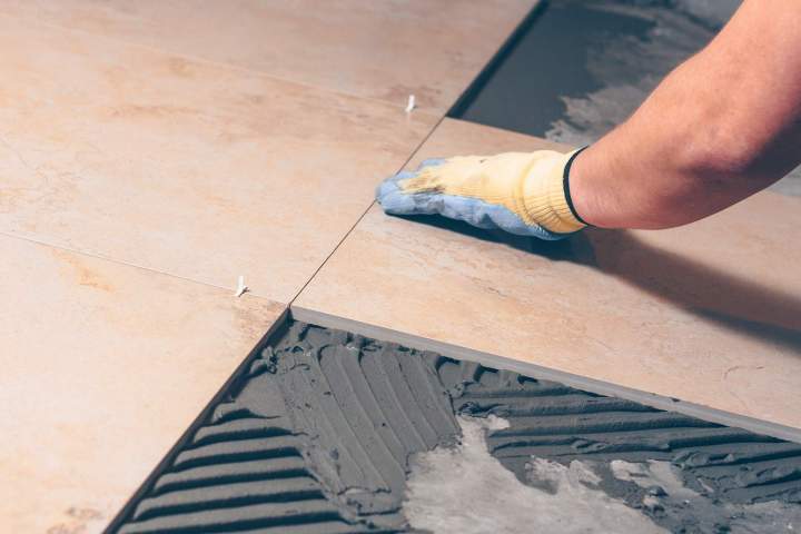 Pose carrelage Daumeray